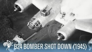 B24 Liberator Bomber Shot Down In Carolines Raid In WWII (1945) | War Archives
