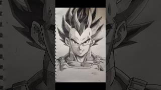 How I draw Prince Vegeta✏️ #shorts #dbz