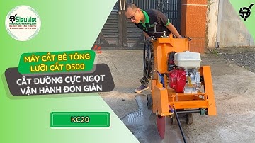 Máy cắt bê tông cắt sâu 18cm | Vifuco KC20 | Động cơ GX390 - Vận hành Dễ, cắt sàn bê tông Hiệu Quả