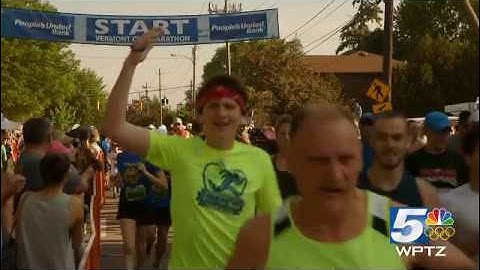 RAW VIDEO: 2016 Vermont City Marathon start