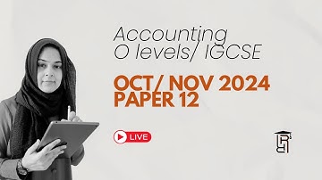 O level/ IGCSE accounting. Oct Nov 2024 Paper 1 Variant 2