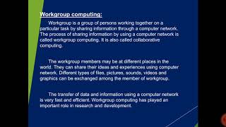 Computer 1st year Lecture#24 Computer Networks & its benefits and Workgroup Computing By Prof  Kashi