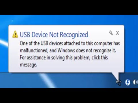 How to Fix usb device not recognized windows 7