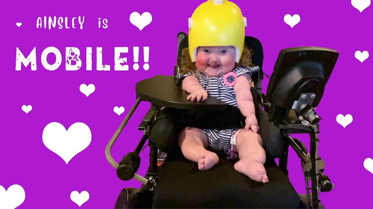 Her first wheelchair! Ainsley is mobile!