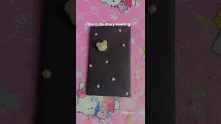 Diy Diary Making At Home 🖤 || Aesthetic Journal Making 🤍 #shorts #diy #art #aesthetic #viral