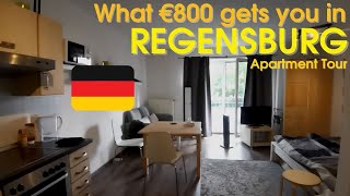 🇩🇪 Life in Germany | €800 Apartment Tour in Regensburg | 297 sqft Furnished Studio 🏠