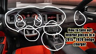 HOW TO TAKE OUT INTERIOR PIECES IN  2016 DODGE HELLCAT CHARGER.