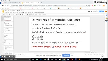derivatives of composite functions