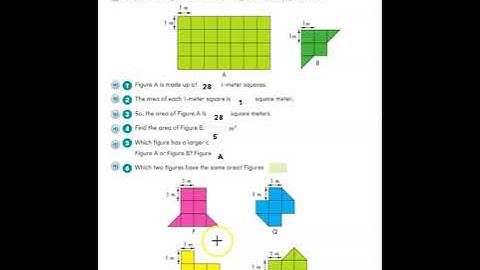 Math in Focus Lesson 19.3 for Third Grade-Area