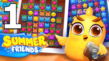 Summer Friends - match 3 game Gameplay Walkthrough Part 1 | iOS, Android, Casual - Puzzle Game