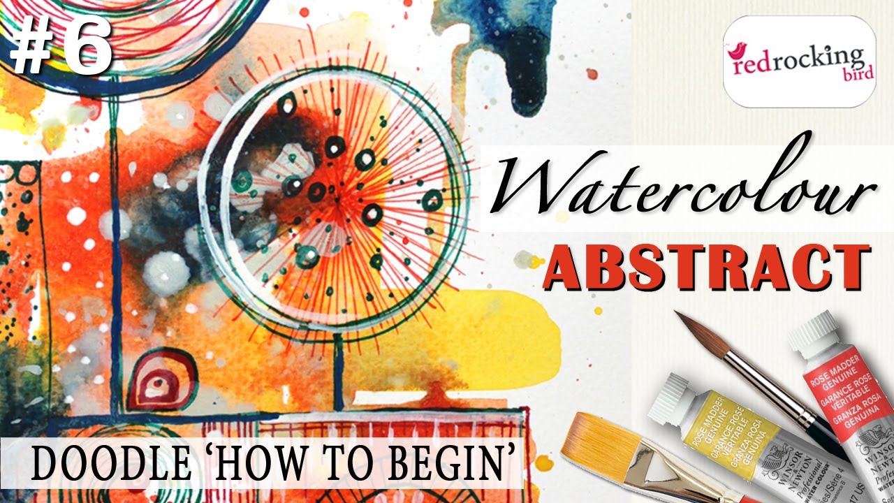 Акварельный рисунок для начинающих — Боитесь пустого листа? Попробуйте — Абстрактное вдохновение №6