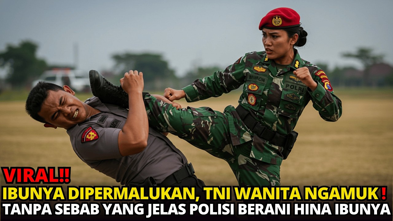 DETIK DETIK POLISI AROGAN DILENYAPKAN PRAJURIT TNI CANTIK, GARA GARA TEGA MENGHINA IBU KANDUNGNYA!