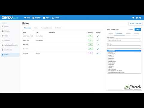 Configuring Rules On ZenduCAM