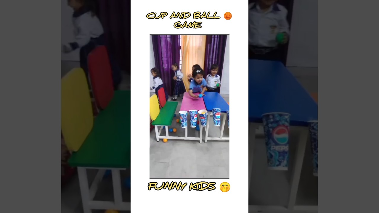 creative game 🎯 || cup 🍵 and ball 🏀 activity 