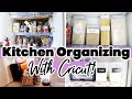 ORGANIZING MY KITCHEN WITH CRICUT | MESS AND CLUTTER TRANSFORMED INTO A ORGANIZED & CLEAN SPACE!