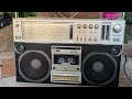 Silver st868 vintage boombox ghettoblaster from 1981