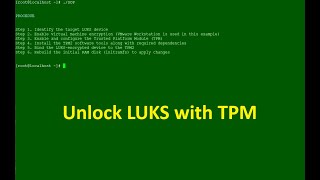 How to unlock LUKS with TPM