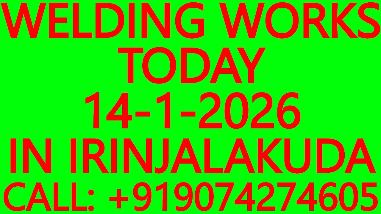 WELDING WORKS TODAY 14-1-2026 IN IRINJALAKUDA- GATE, GRILL, SOLAR PANEL MOUNTING,ROOFING TRUSS WORKS