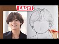 How To Draw BTS V Kim Taehyung Drawing 