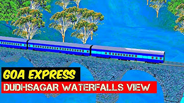 Dudhsagar Waterfalls View || Goa Express ||  MSTS Open Rails || Indian Train Simulator
