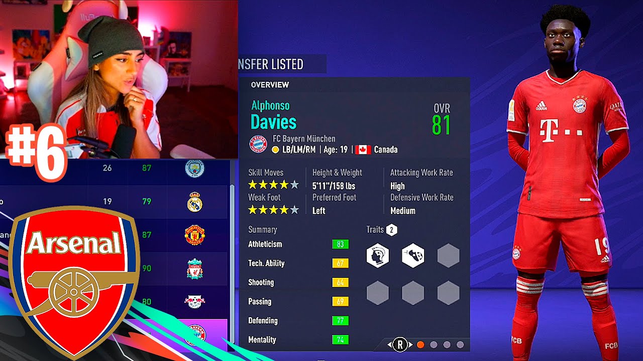 Alphonso Davies To Arsenal Fifa 21 Career Mode 6 Youtube