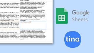 Create Google Sheet function to paraphrase text using Tinq AI screenshot 3