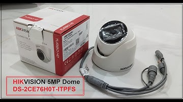 Unboxing HIKVISION 5 MP  Dome CCTV Camera with inbuilt Audio Mic DS-2CE76H0T-ITPFS