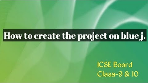 How to create project on blue j