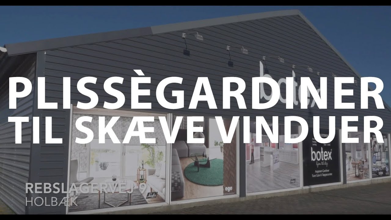 Botex Aagesen Gardiner - Plisségardiner til skæve vinduer - YouTube