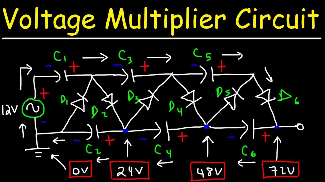 Voltage Multiplier Circuit Using Diodes and Capacitors