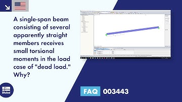 [EN] FAQ 003443 | A single-span beam consisting of several apparently straight members receives s...