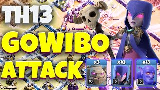 Dynamic Trio Th13 Witch Bowler Attack Strategy Gowibo Easy Attack Clash Of Clans 2023