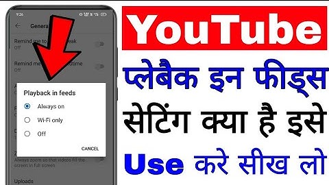 Playback in feeds in YouTube।। what is payback in feeds।। how to use playback in feeds in YouTube