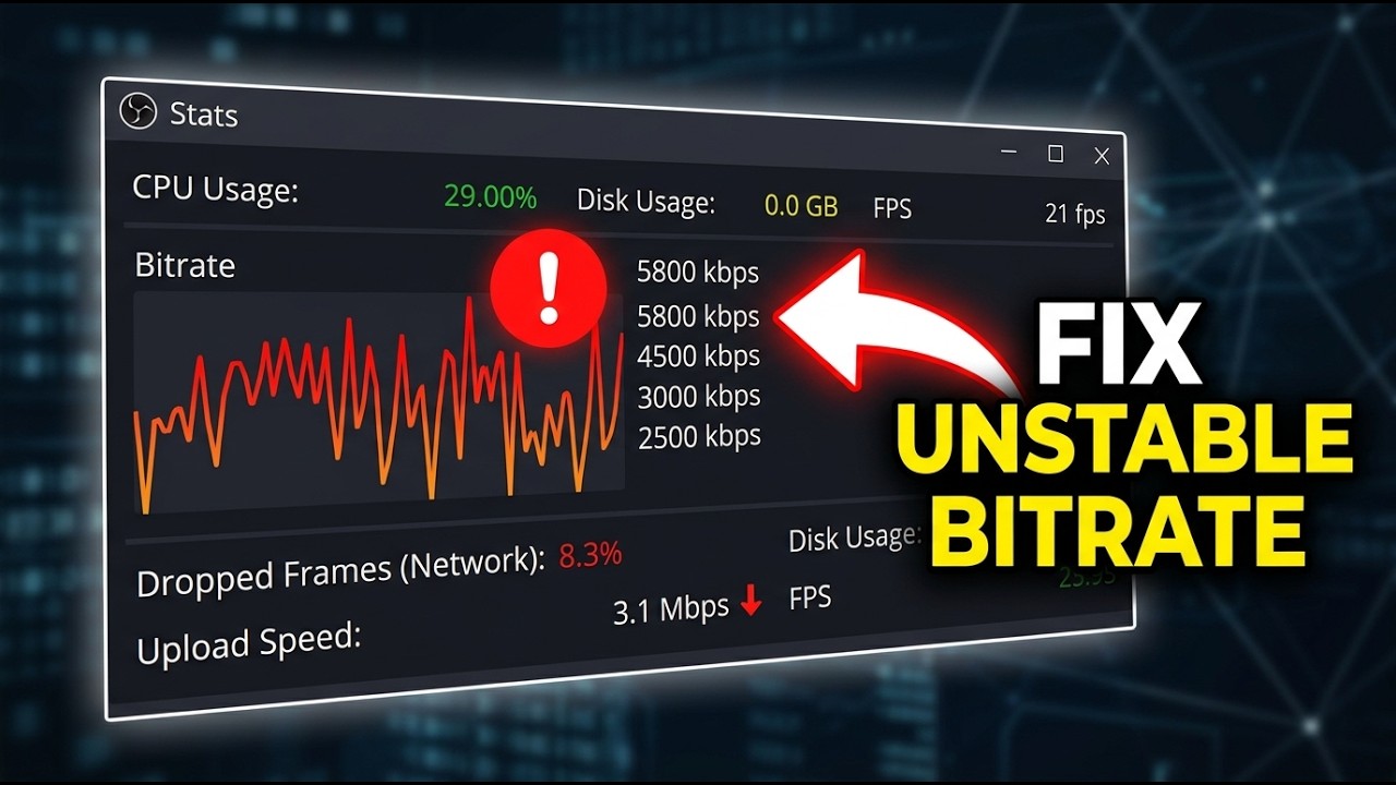 How to Fix Unstable Bitrate in OBS (Streaming Lag Fix 2026) - YouTube
