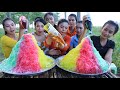 Shave Ice challenge cooking recipe and eating - Amazing video