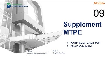 Supplement Machine Translation Post-Editing (MTPE)