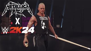 WWE 2K24 The Sandman Entrance WITH Metallica 'Enter Sandman' Theme Song