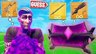 Fortnite but I have to GUESS the SIDEWAYS CHEST Loot