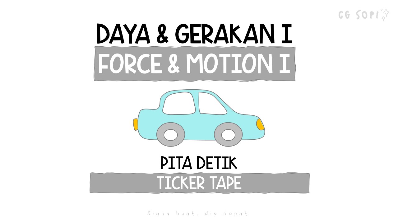 Pita detik - 2.1: Gerakan linear | Daya dan Gerakan I (Fizik KSSM Tingkatan 4)