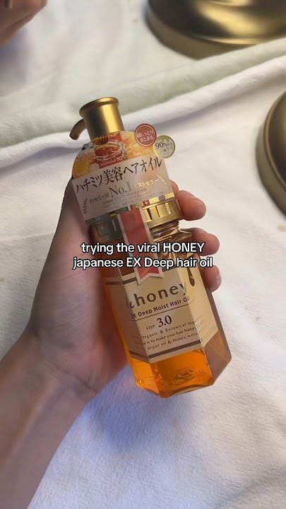 trying the VIRAL HONEY Hair Oil #viral #japanesehairoil #honeyoil #japanese #japaneseproducts