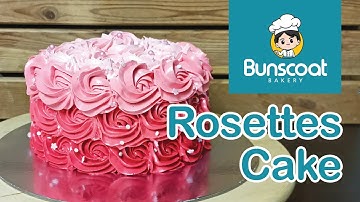 Elegant Ombre Rosette Buttercream Cake