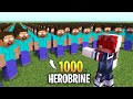 1000 herobrine vs me in minecraft