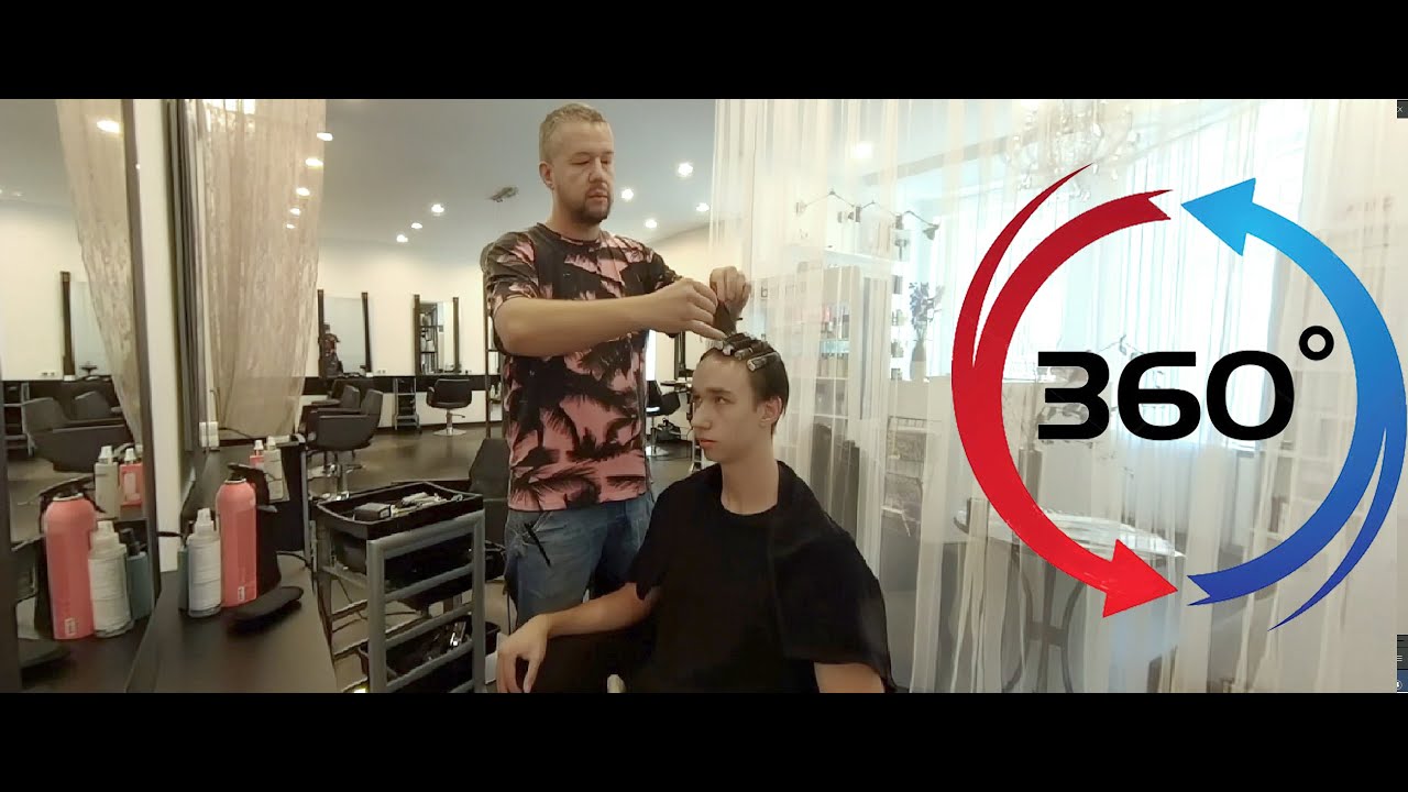 360 Video VR | Химическая завивка, Men's Perm Process