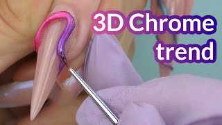HOT TREND  3D Chrome Nail Art  New Efile and LED Lamp Review by Lavinda