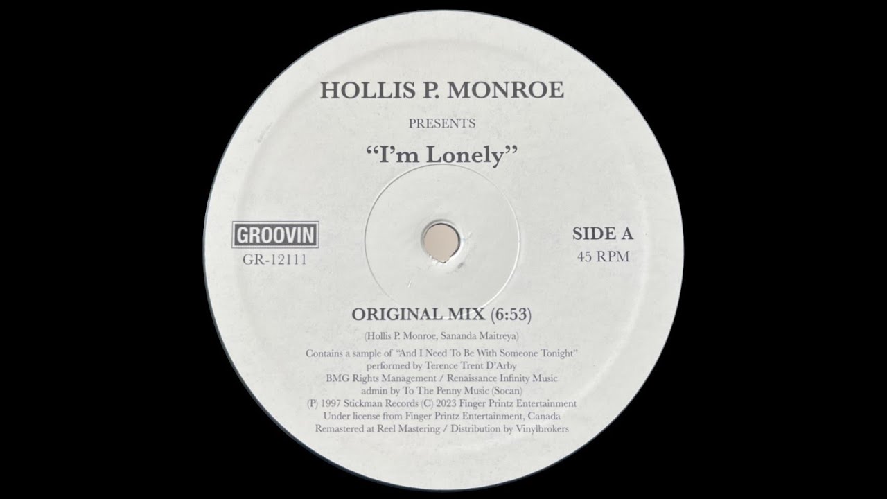 HOLLIS P MONROE - I'M LONELY [GROOVIN] - YouTube