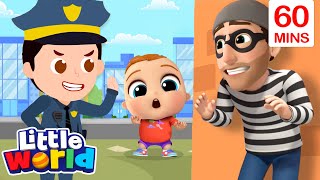 Police Keeps Us Safe |  Little World Kids Songs \& Nursery Rhymes