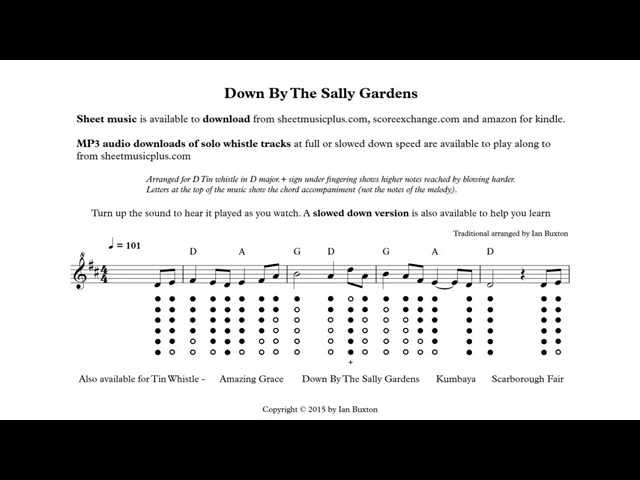 Sally Gardens On Tin Whistle