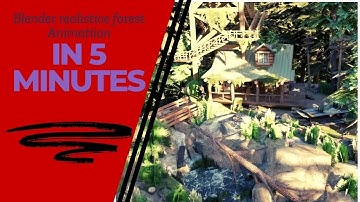 Blender Realistic Forest Animation in Just 5 Minutes! 🌲🏡 (Step-by-Step Guide)Part2
