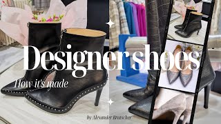 Handmade luxury black heels - process of making