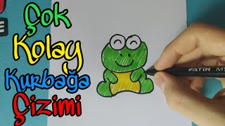 Çocuklar için çok kolay kurbağa nasıl çizilir? - drawing a frog very easy !!